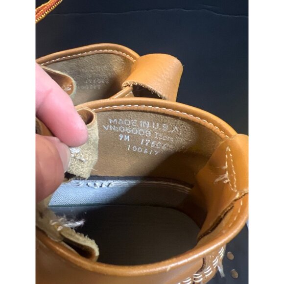 VTG 90s LL BEAN Classic Bean Boots Brown Maine Hunting Leather Duck Mens 9 main image 5